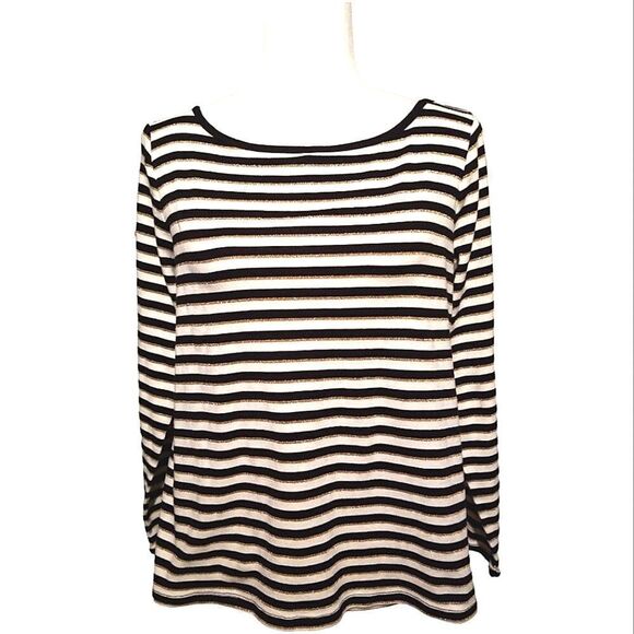 Talbots Pullover 3/4 Sleeve Striped Top Size 1Xp - Picture 1 of 7
